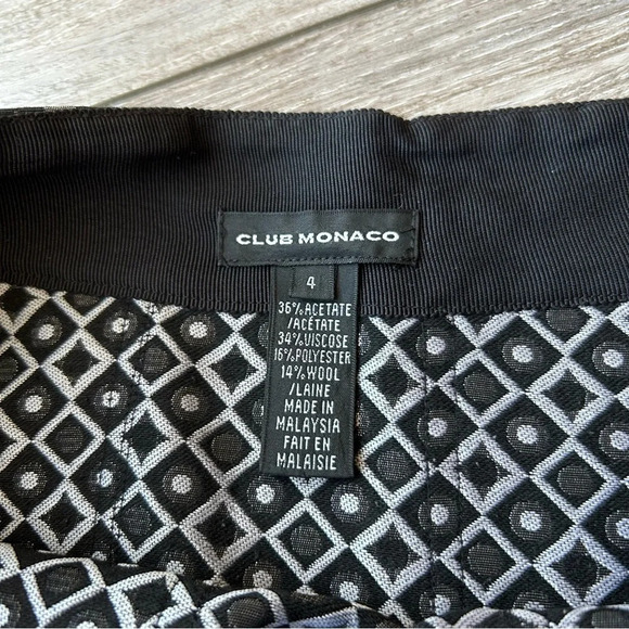 Club Monaco Pleated  Jacquard Metallic Skirt - Picture 7 of 12
